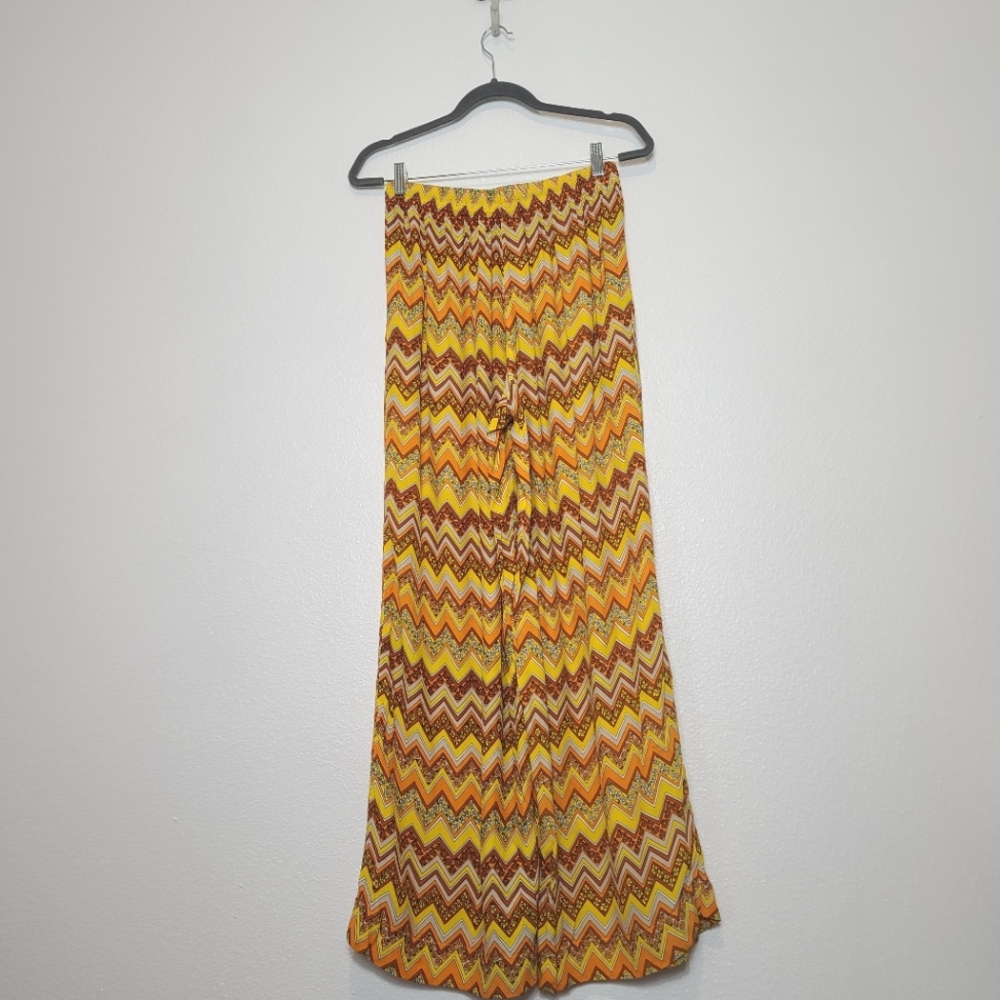SWF Brisk Wide Leg Pants In Sol Chevron Yellow Size Small - Picture 8 of 8